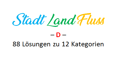 Stadt Land Fluss mit D