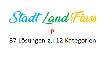 Stadt Land Fluss mit P