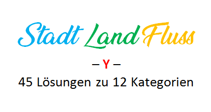 Stadt Land Fluss mit Y