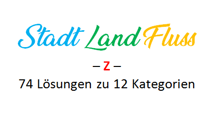 Stadt Land Fluss mit Z